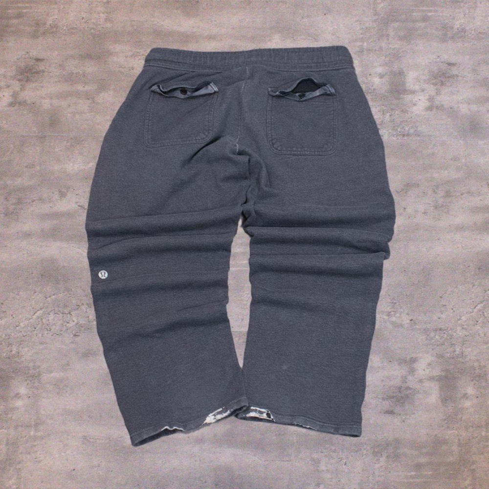 Y2K 00's Lululemon Baggy Relax Fit Wide Legged Athletic Grey Sweatpant's